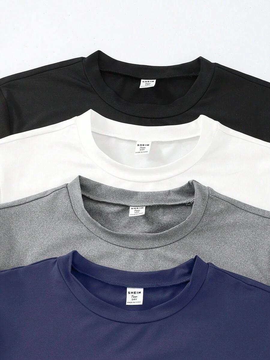 T-SHIRT OKRĄGŁY DEKOLT 4-pack