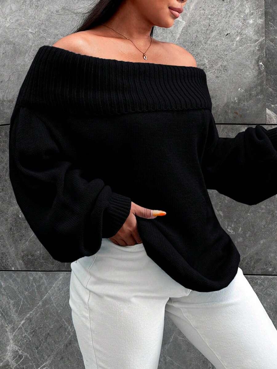 SWETER ODKRYTE RAMIONA