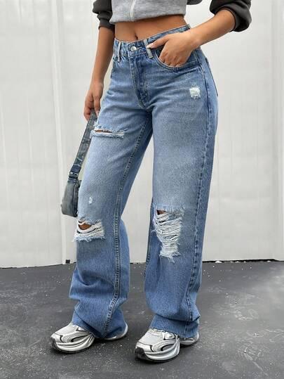 NIEBIESKIE SPODNIE JEANS