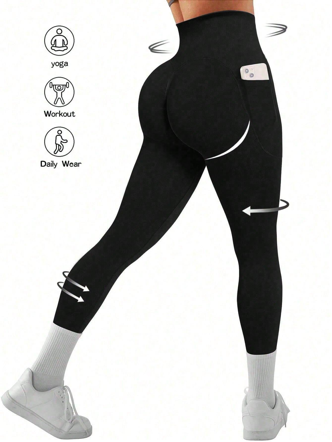 CZARNE LEGGINSY KIESZENIE WYSOKI STAN