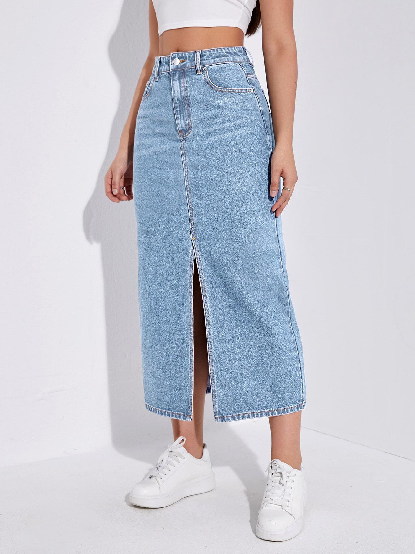 SPÓDNICA JEANS ROZCIĘCIE