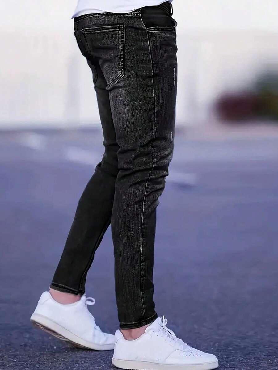 CZARNE SPODNIE JEANS