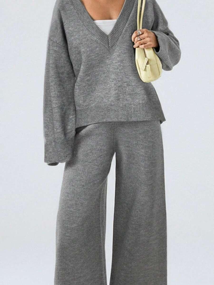 SWETER SPODNIE KOMPLET