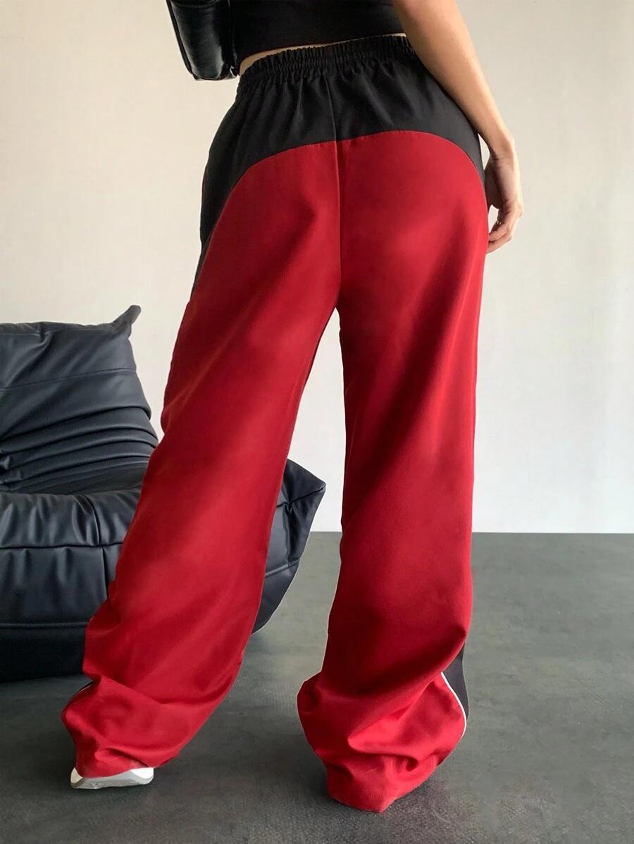 czerwone spodnie casual 