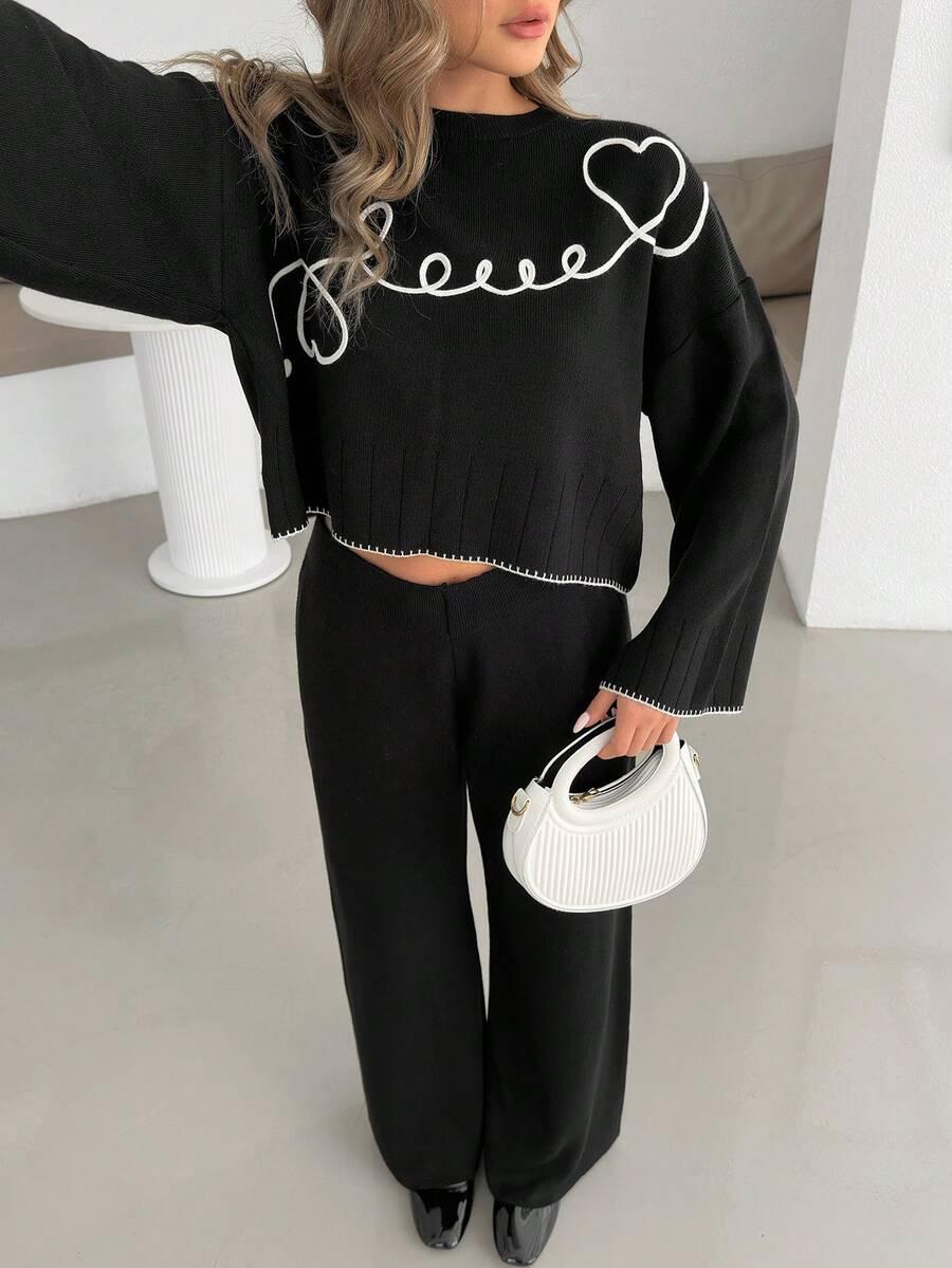 sweter spodnie komplet