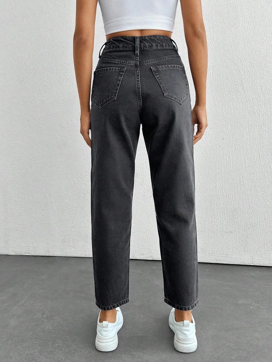 CZARNE SPODNIE JEANS 