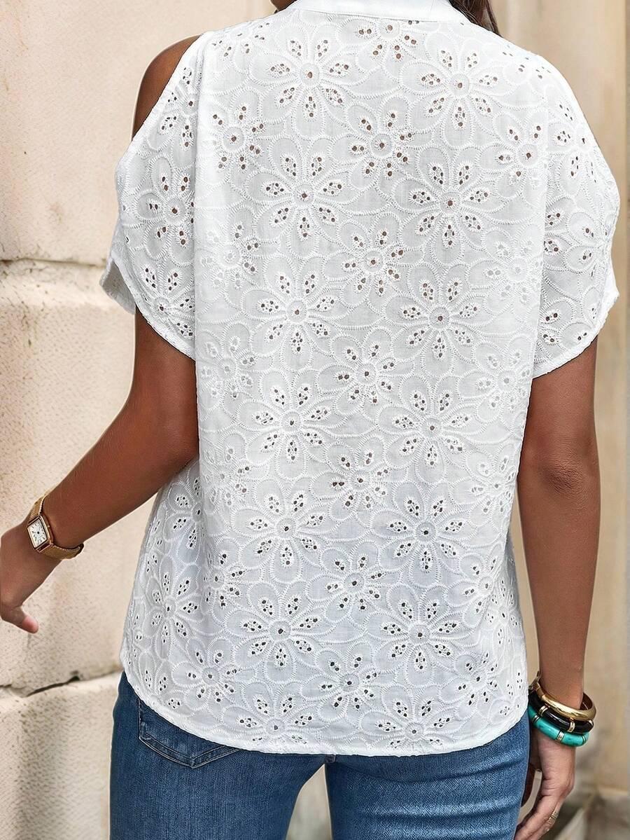 BIAŁA BLUZKA V-NECK 