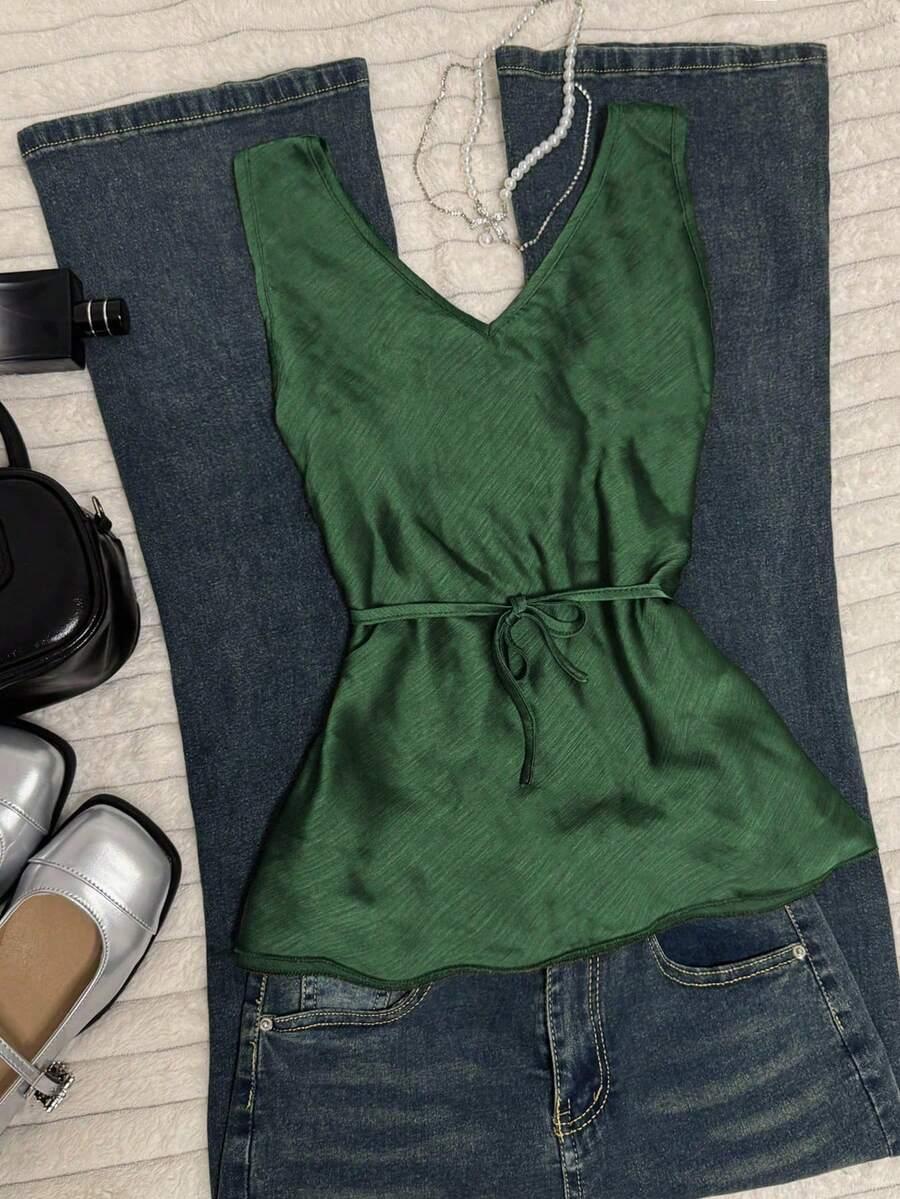 zielony top casual