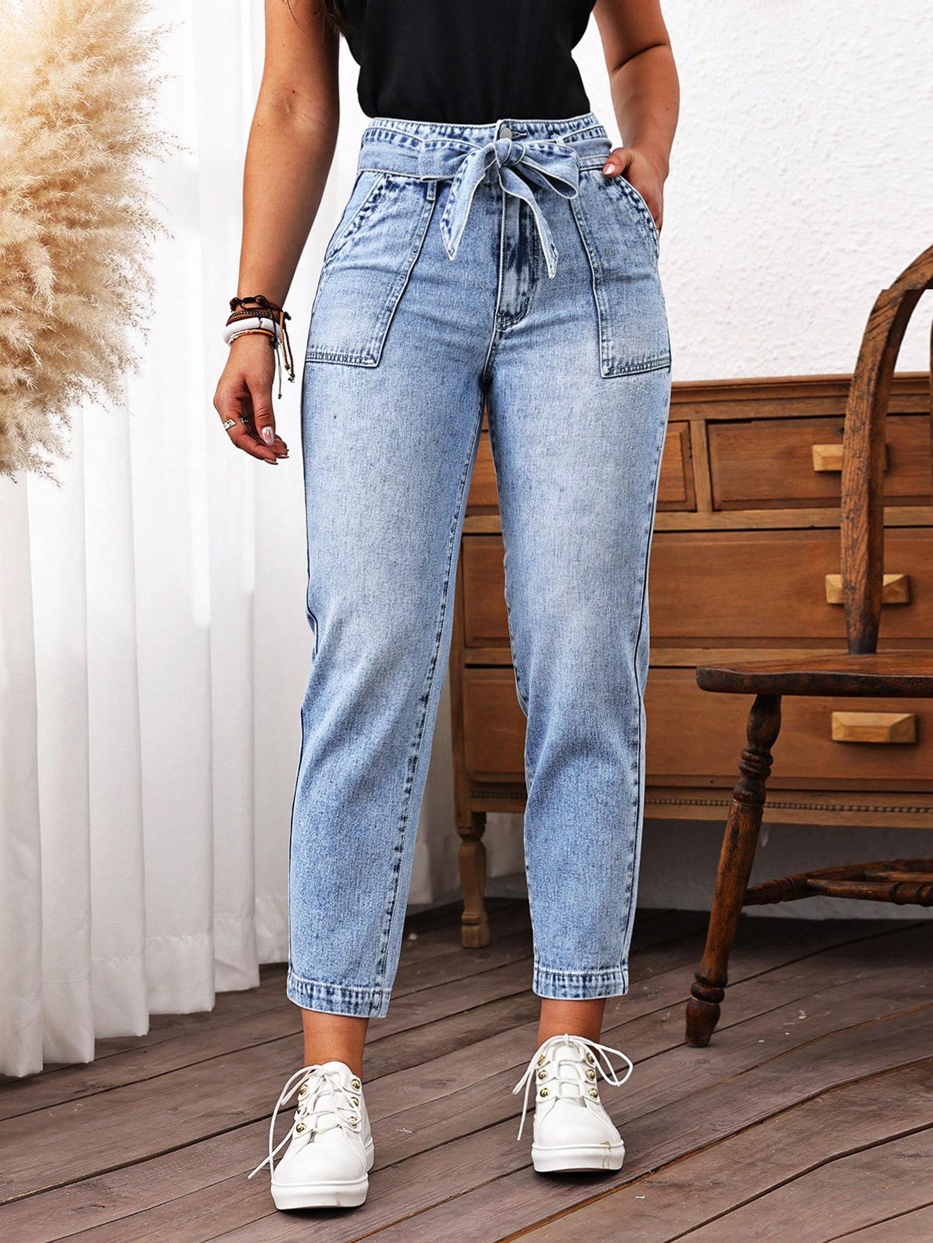 NIEBIESKIE SPODNIE JEANS 