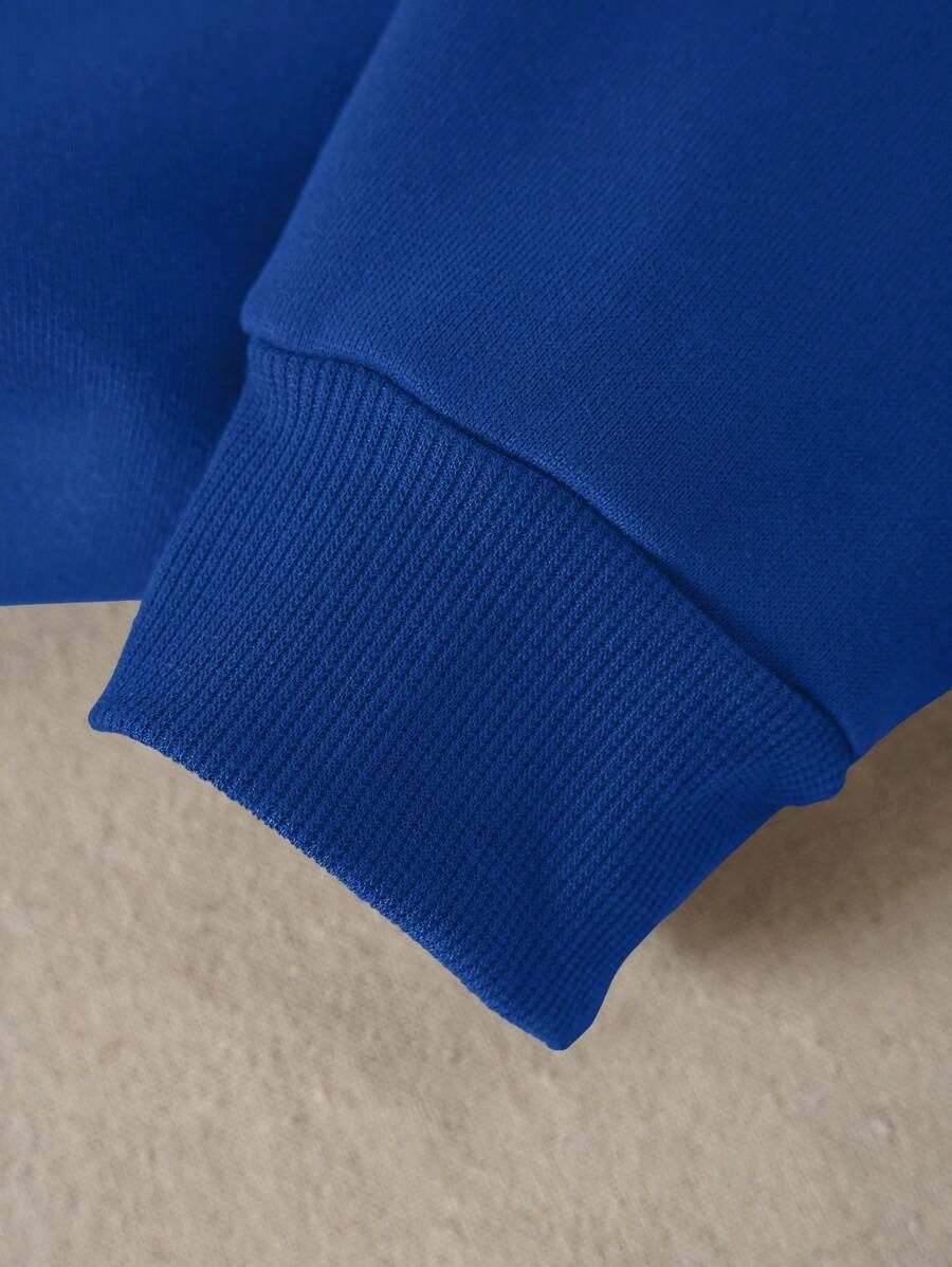 NIEBIESKA BLUZA OKRĄGŁY DEKOLT