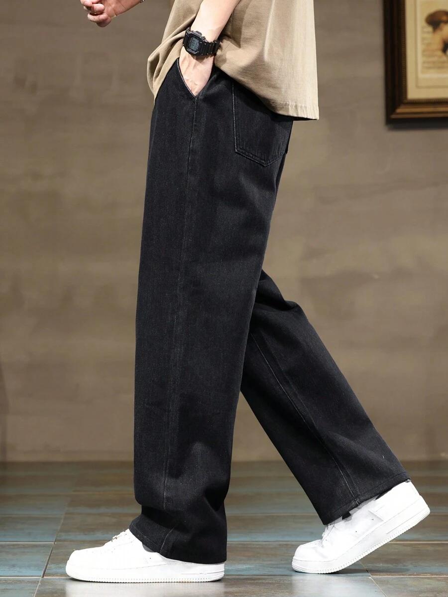 CZARNE SPODNIE JEANS