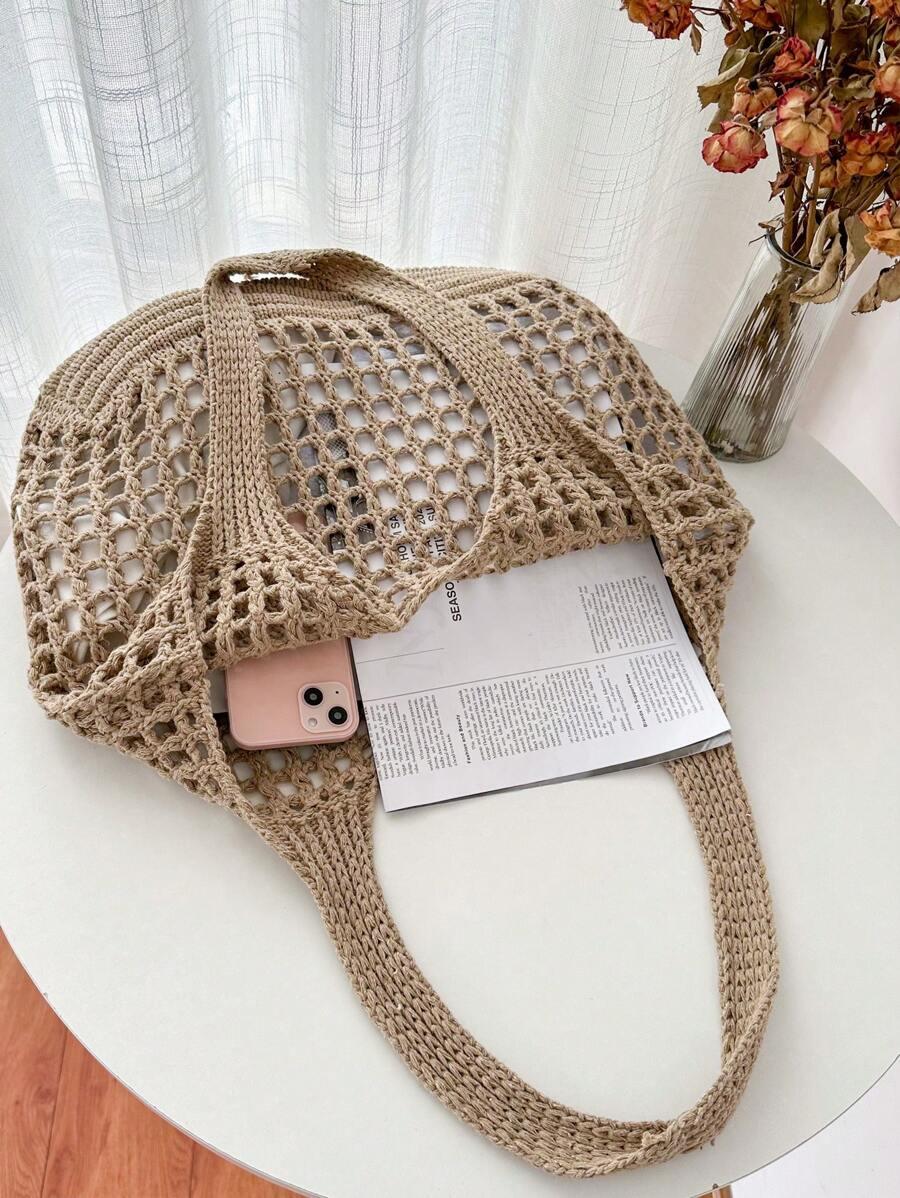 beżowa torebka shopper