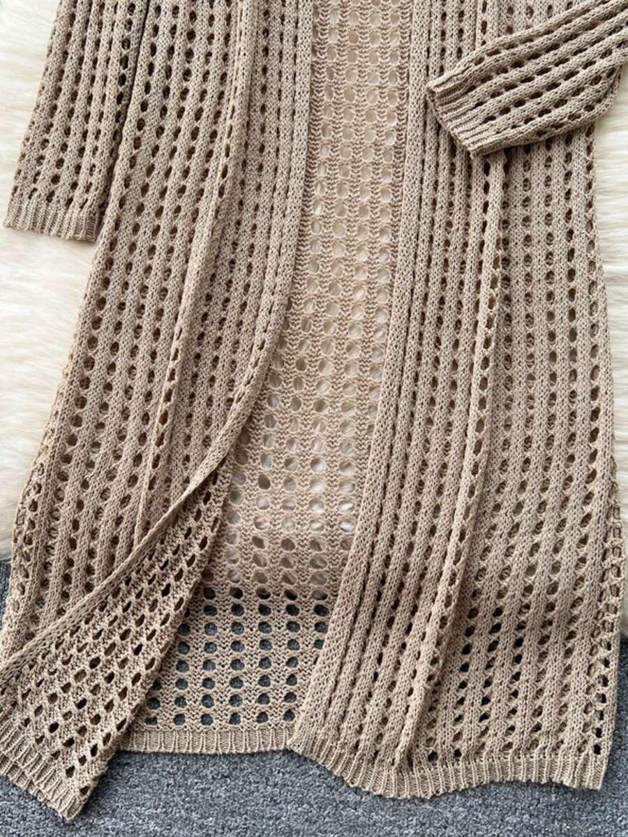beżowy sweter narzutka