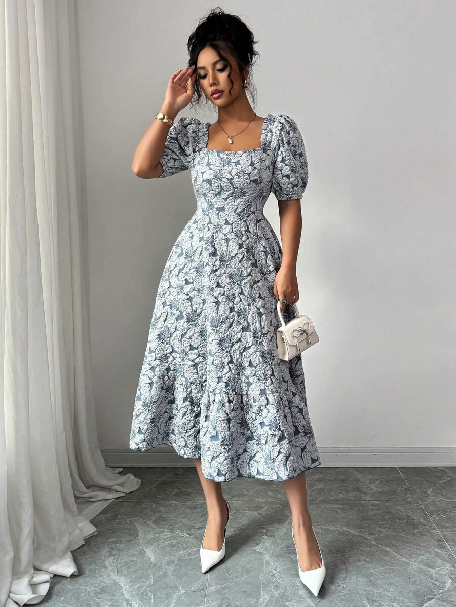 SUKIENKA ELEGANCKA W KWIATY