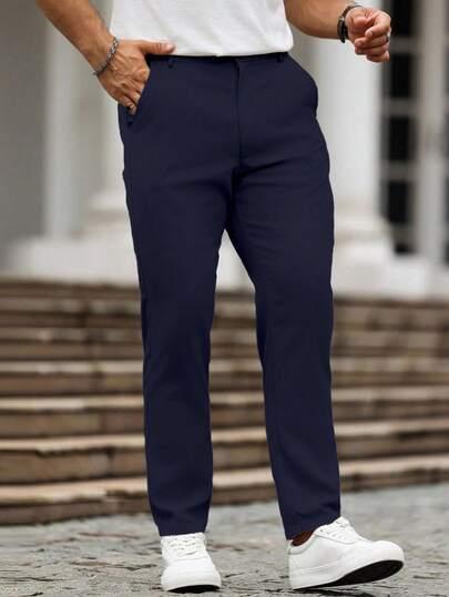 GRANATOWE SPODNIE JEANS 