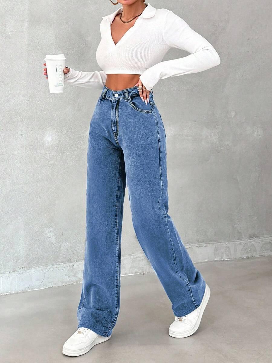 spodnie jeans prosta nogawka