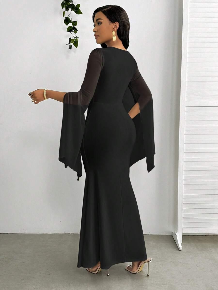 CZARNA MAXI SUKIENKA