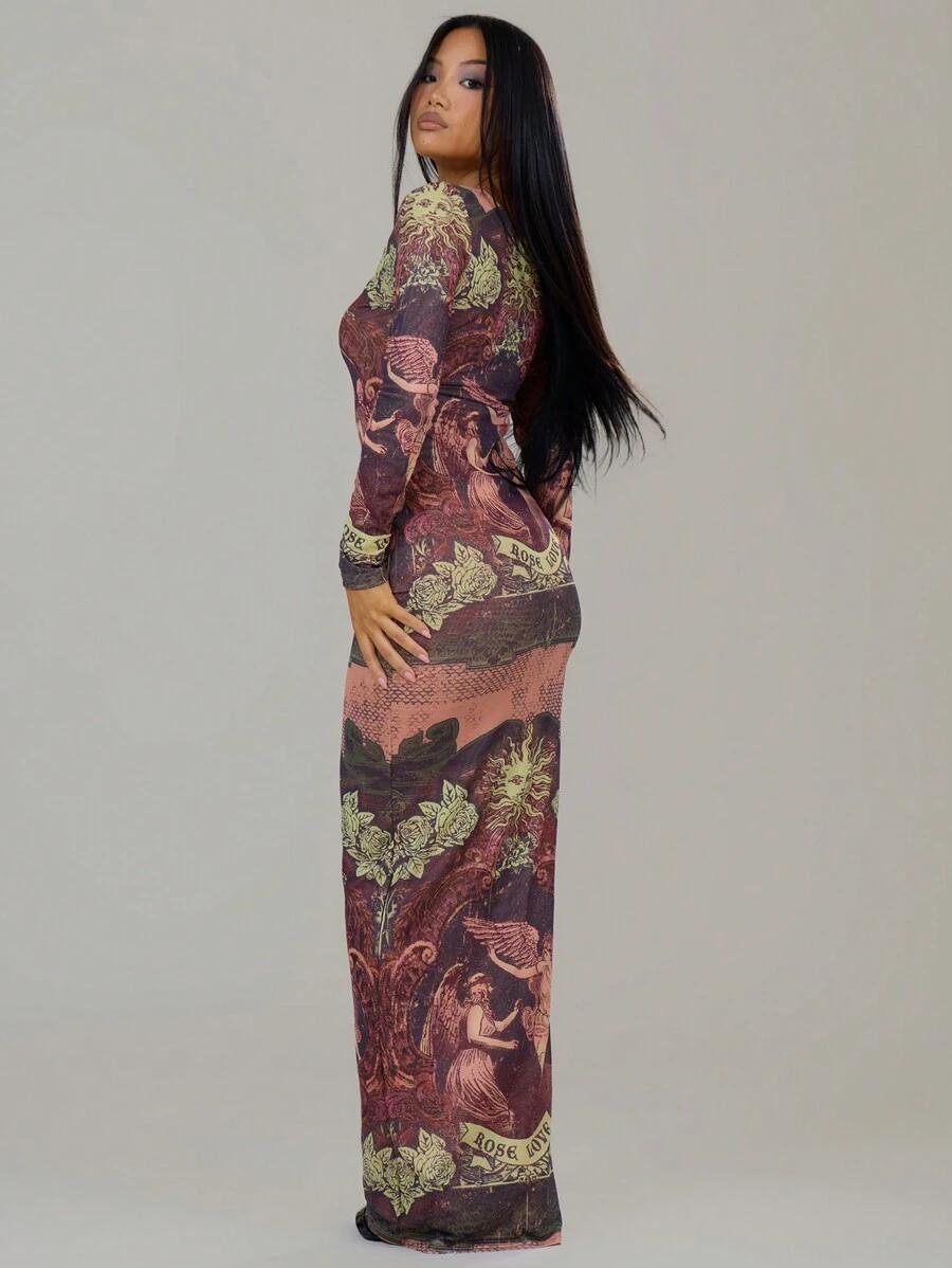 SUKIENKA MAXI PRINT 