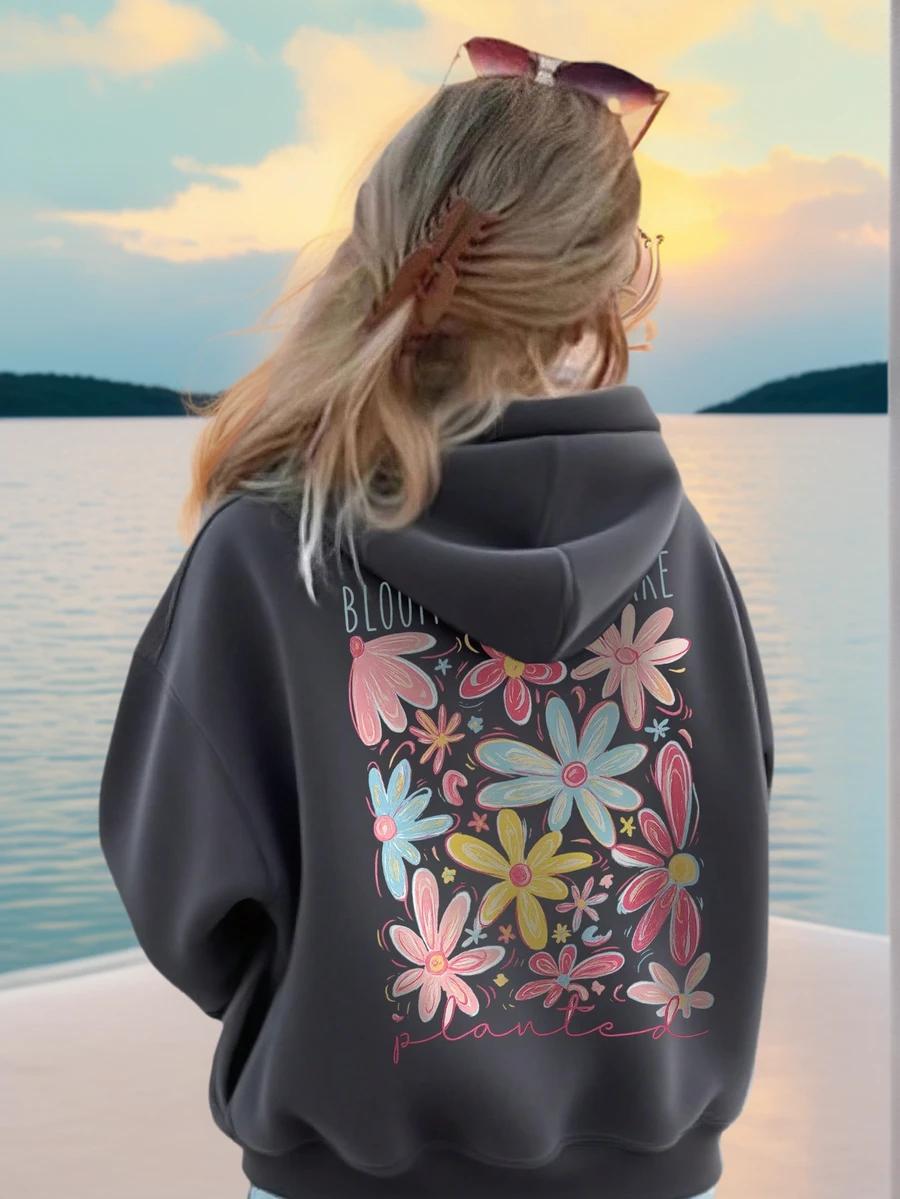 BLUZA Z KAPTUREM PRINT