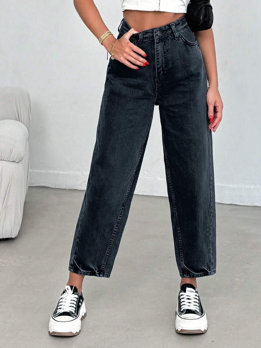 CZARNE SPODNIE JEANS PRZETARCIA