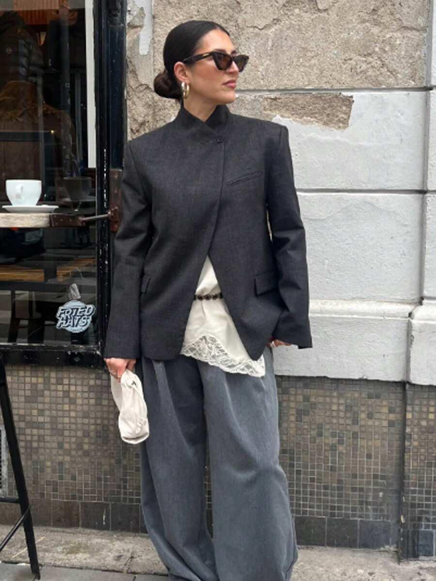 szara kurtka casual
