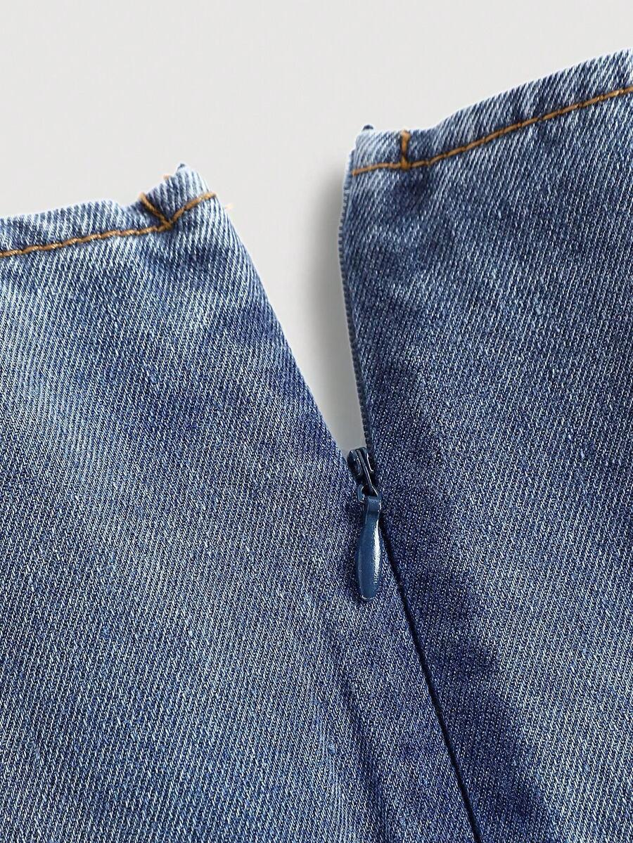 niebieska sukienka jeans