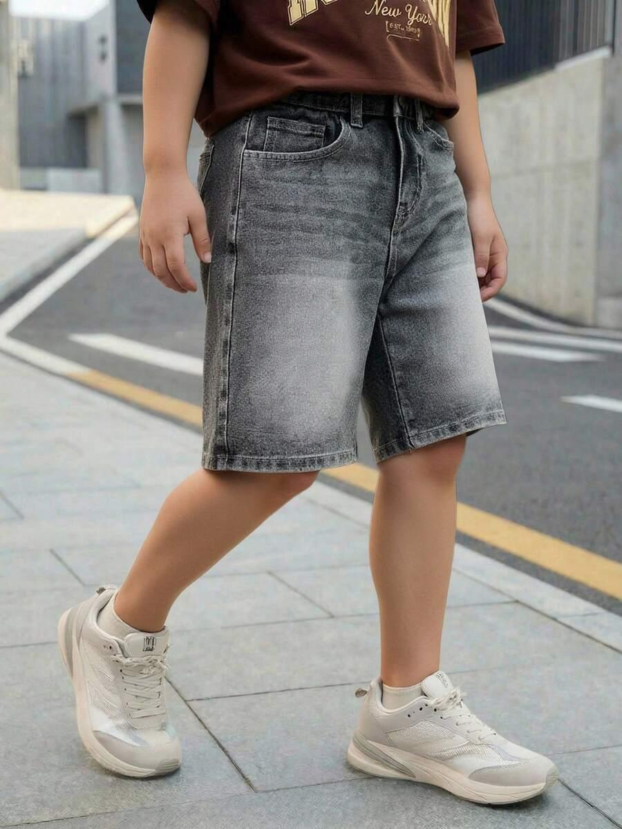 SZARE SPODENKI JEANS 