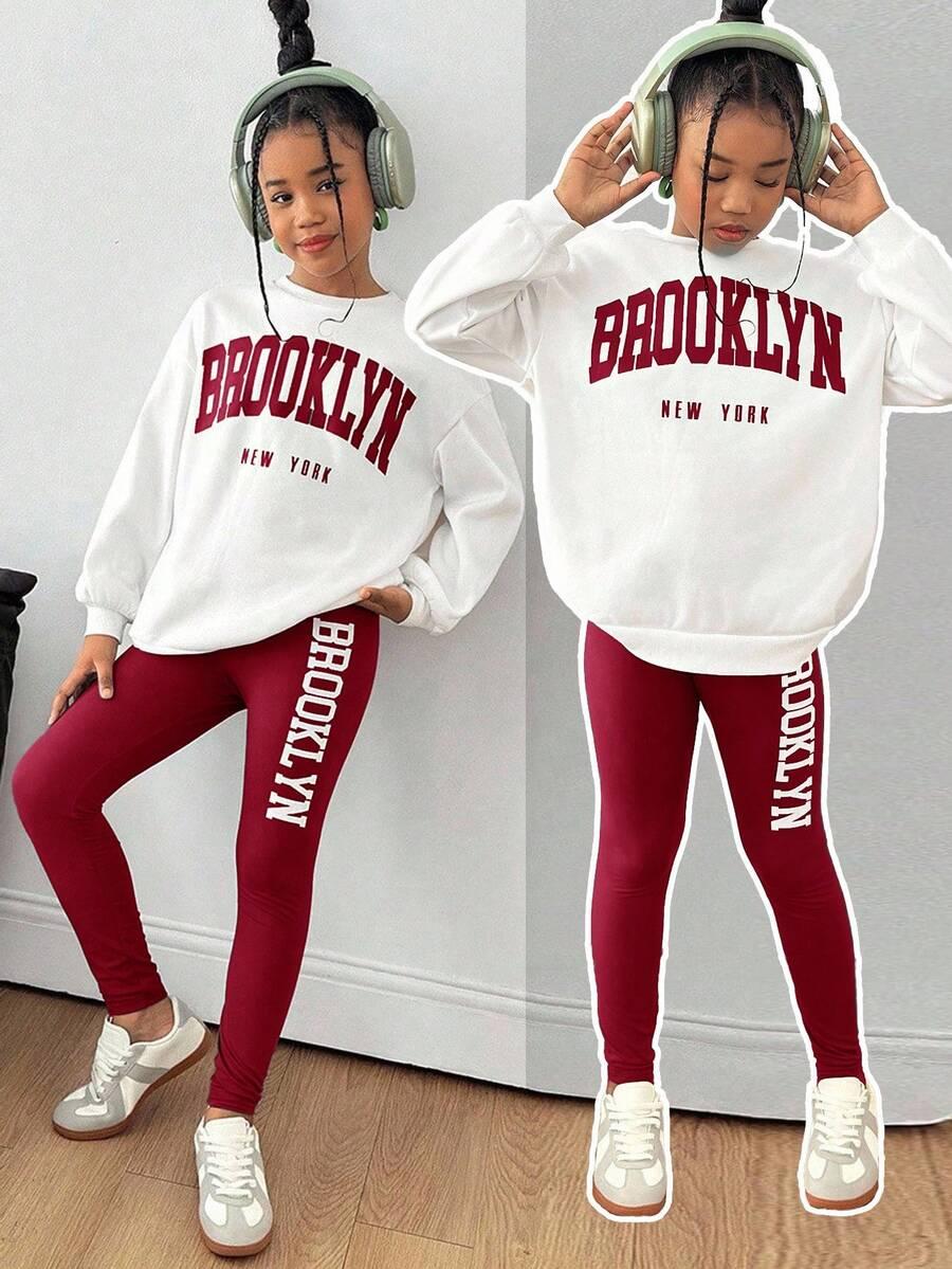 BLUZA LEGGINSY KOMPLET nadruk