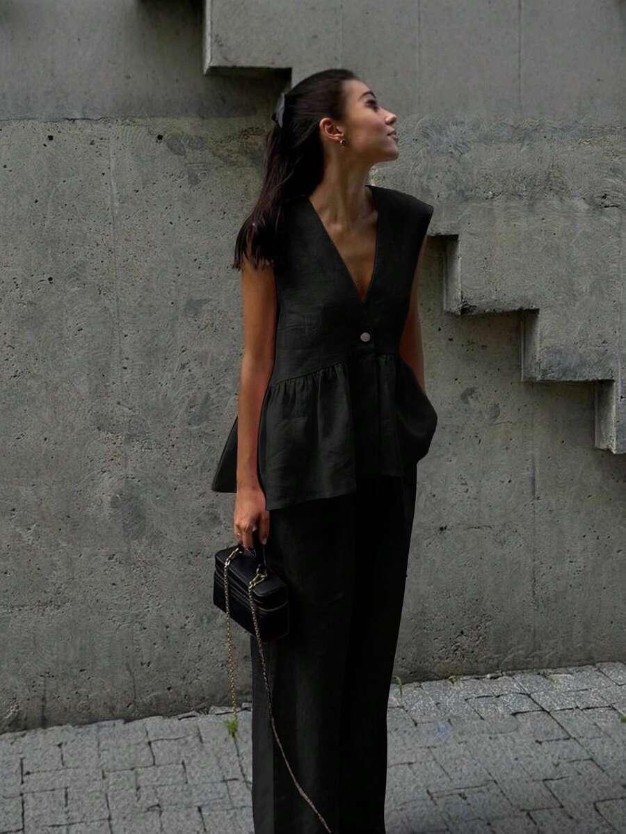 CZARNE SPODNIE CASUAL 
