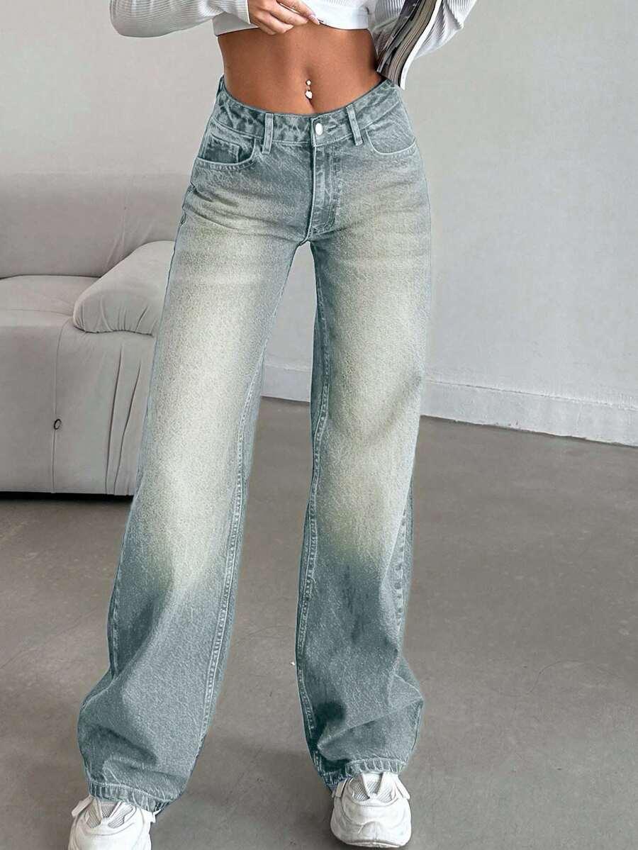 spodnie jeans wysoki stan