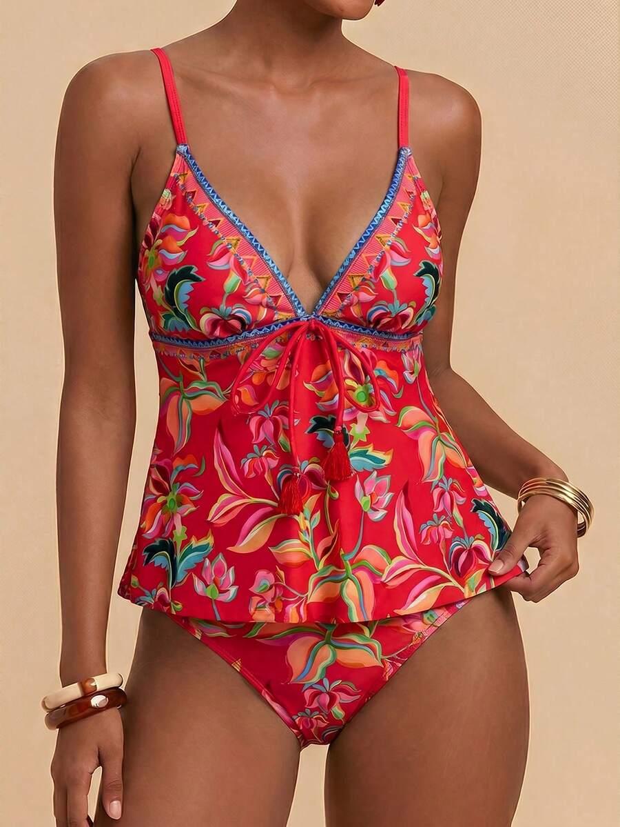 komplet tankini wzór