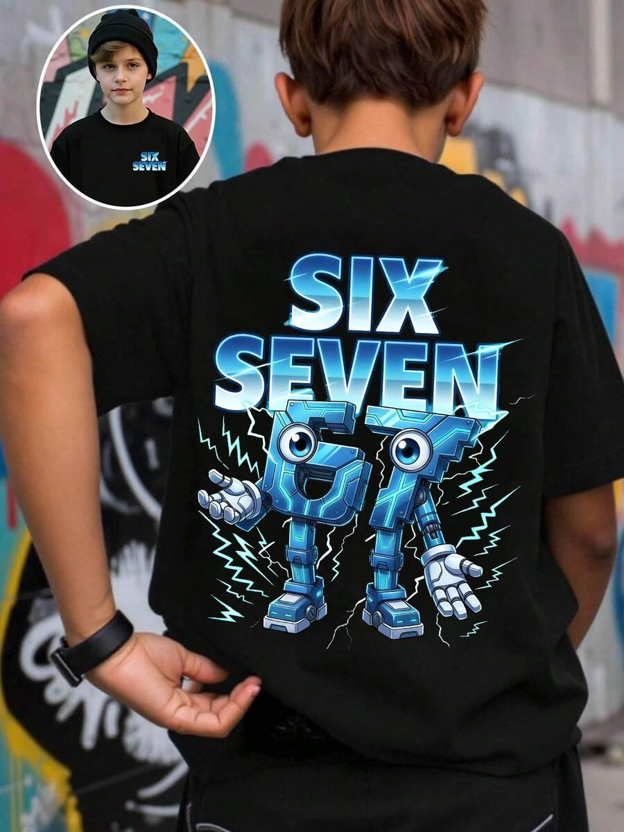 czarny t-shirt print