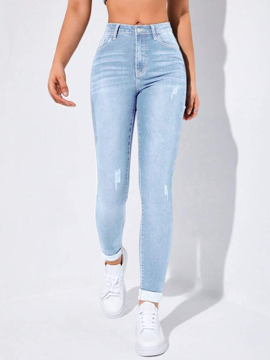 NIEBIESKIE SPODNIE JEANS