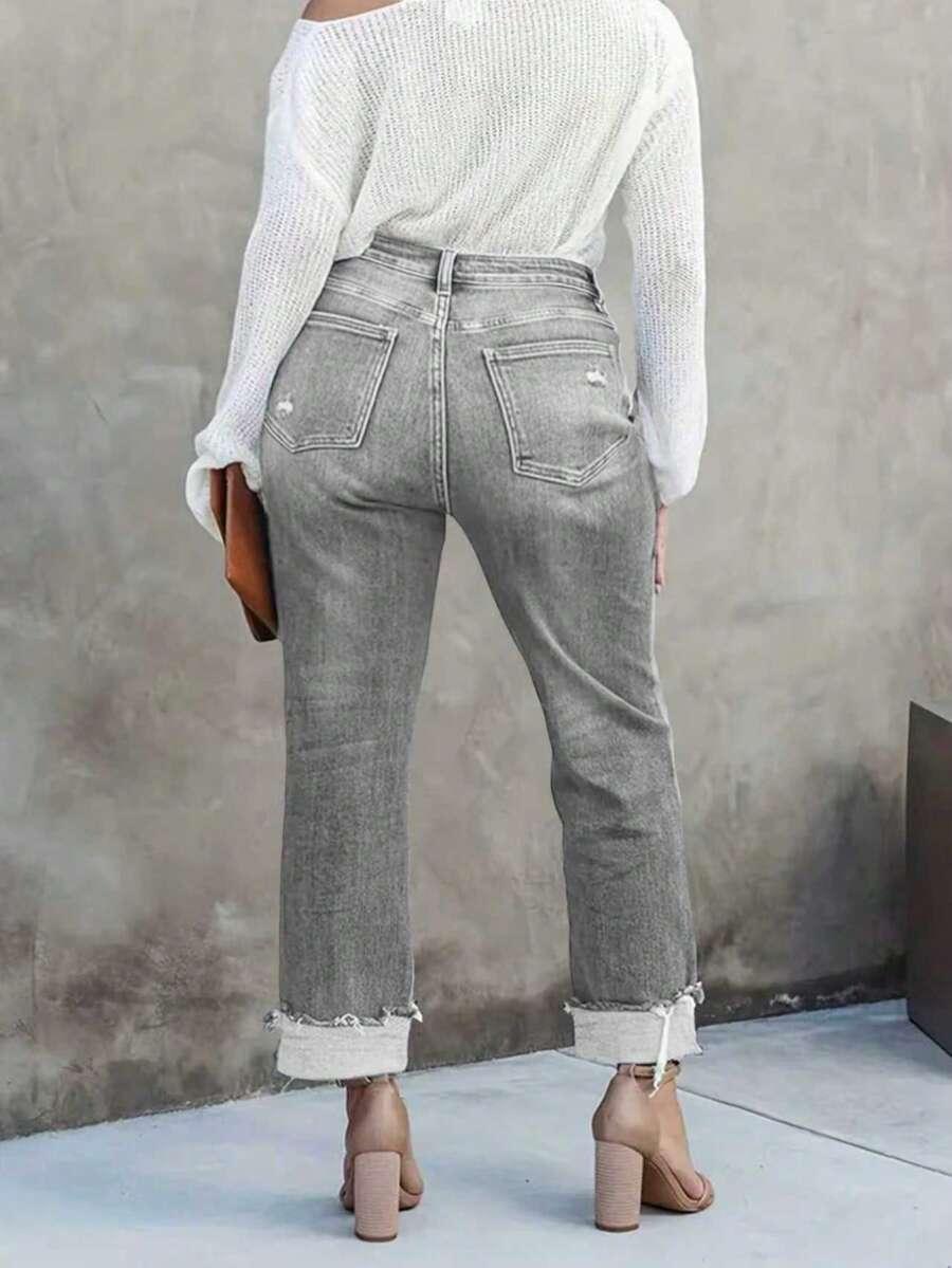 szare spodnie jeans