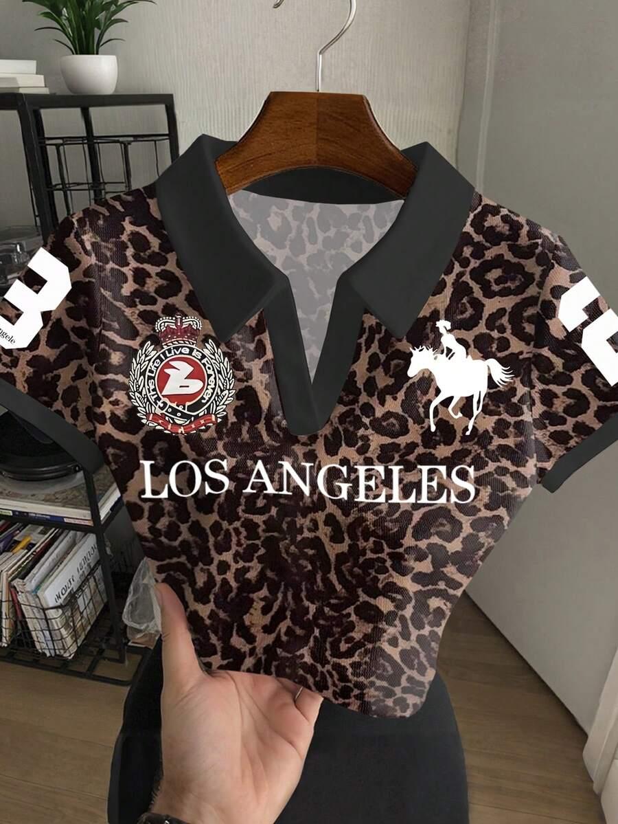 koszulka polo animal print
