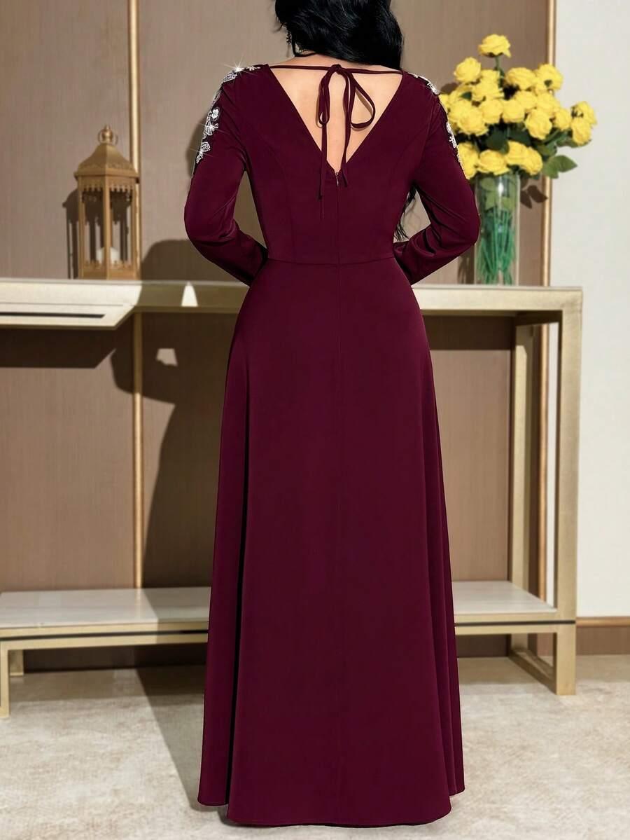 CZERWONA MAXI SUKIENKA
