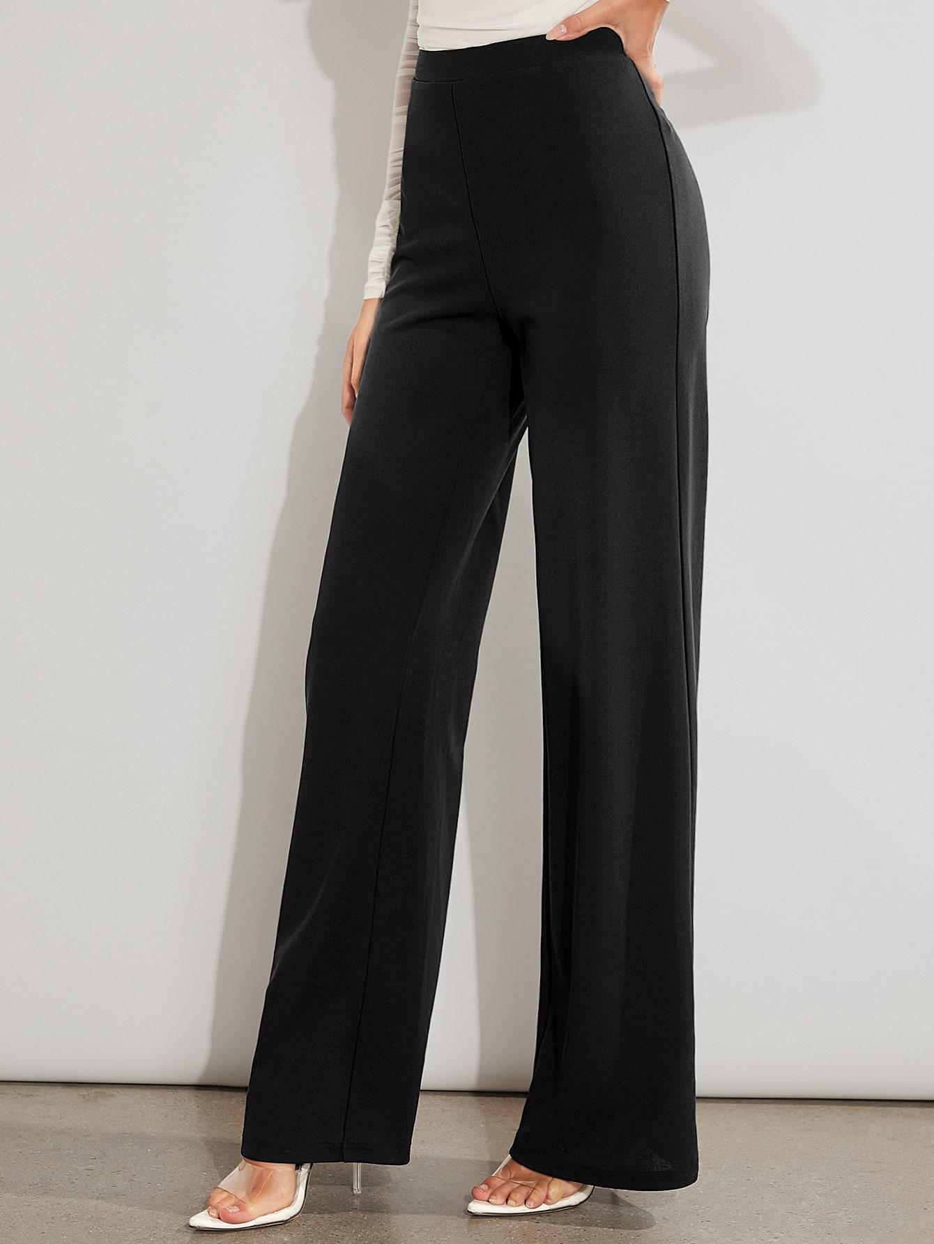 CZARNE ELEGANCKIE SPODNIE