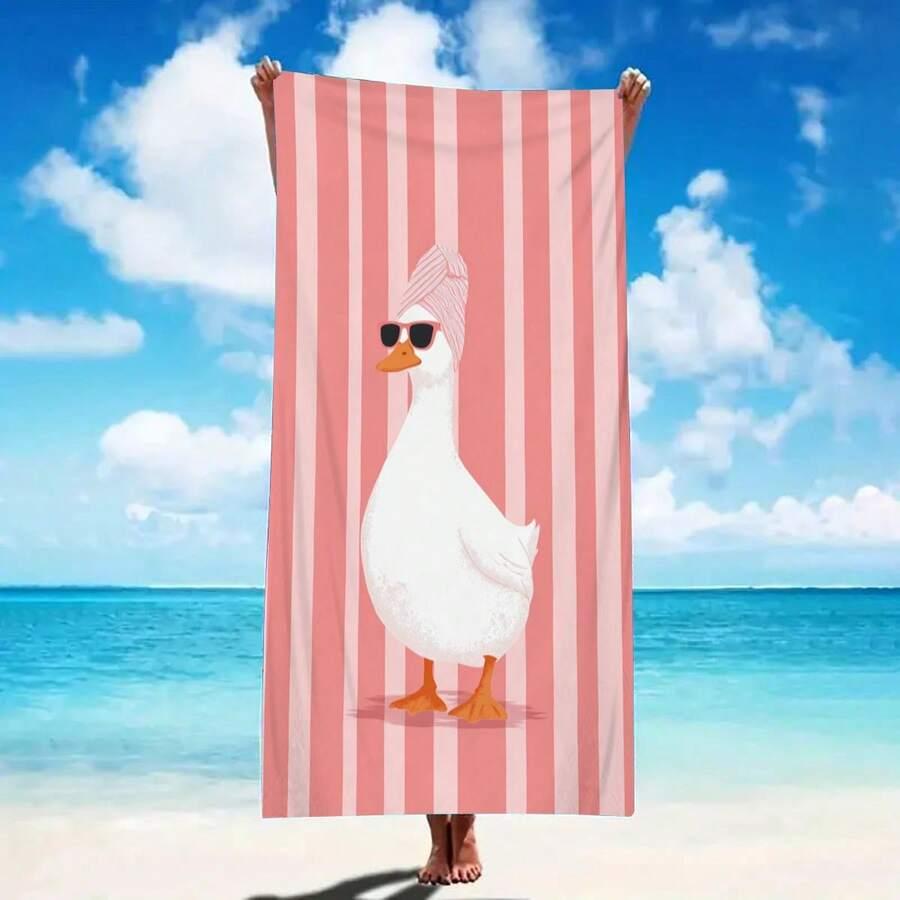 różowy ręcznik plażowy