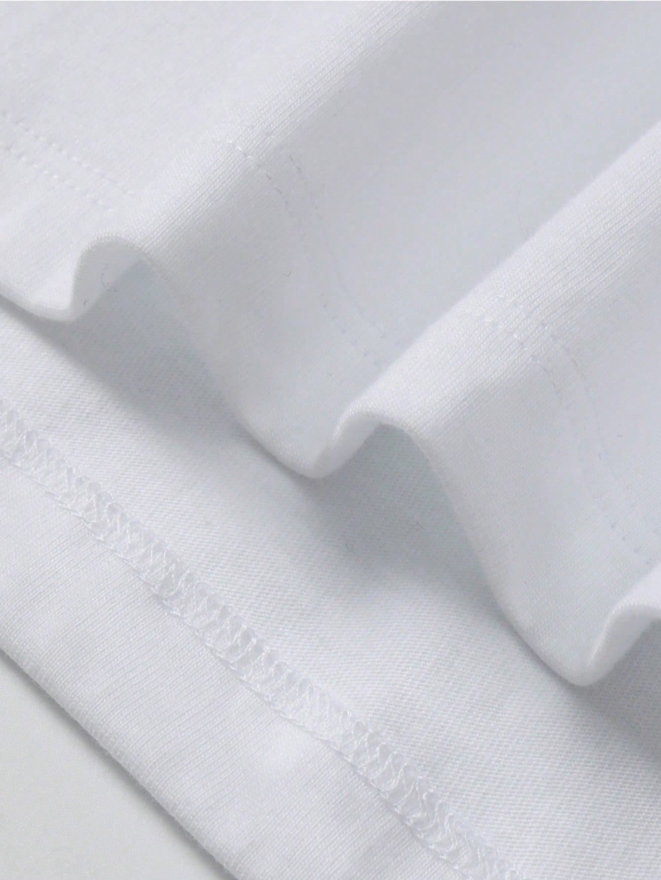 biały t-shirt print