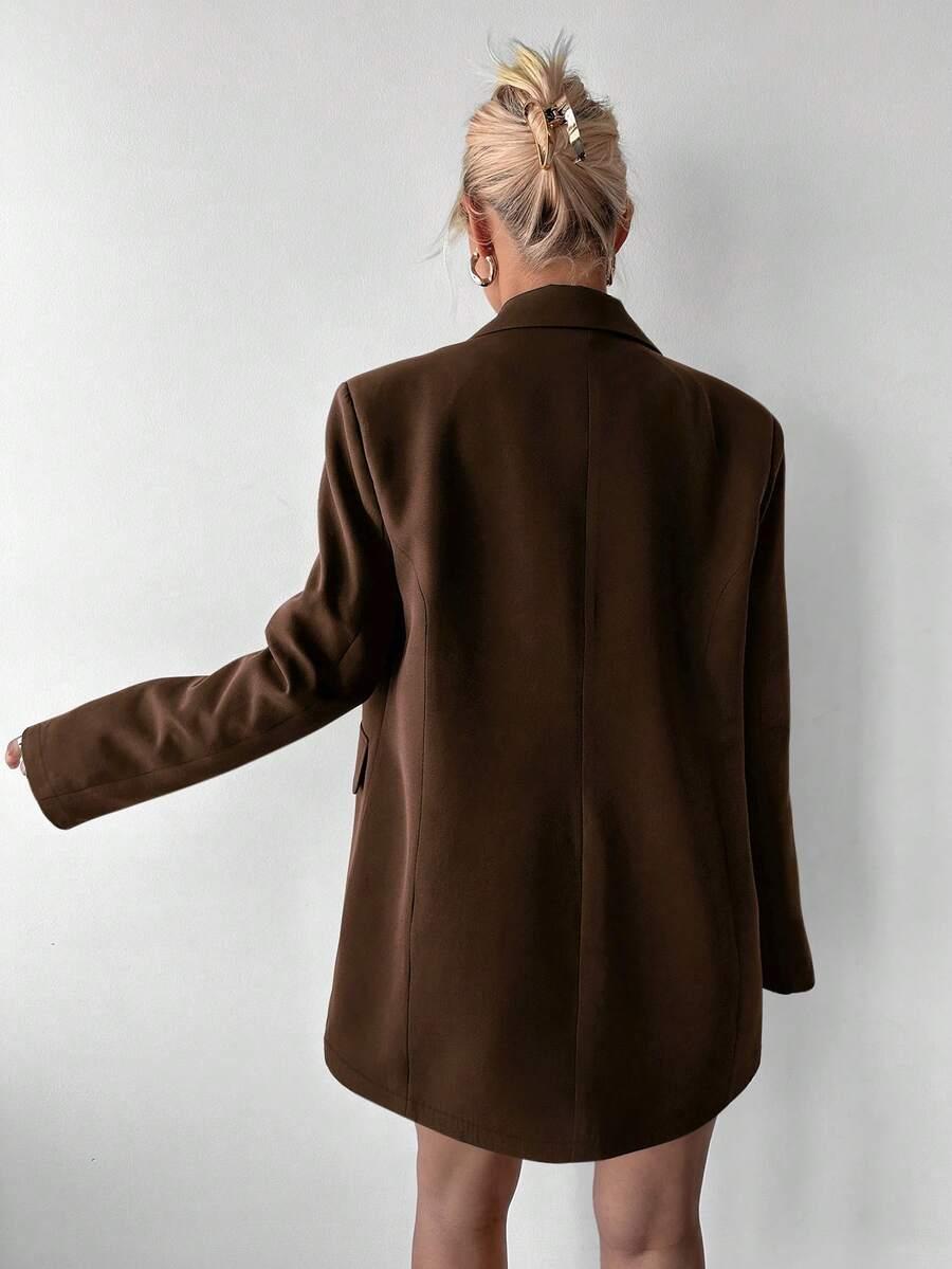 BRĄZOWA MARYNARKA OVERSIZE
