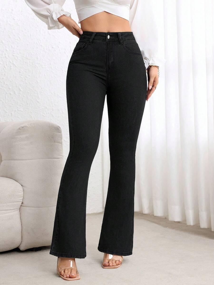 CZARNE SPODNIE JEANS