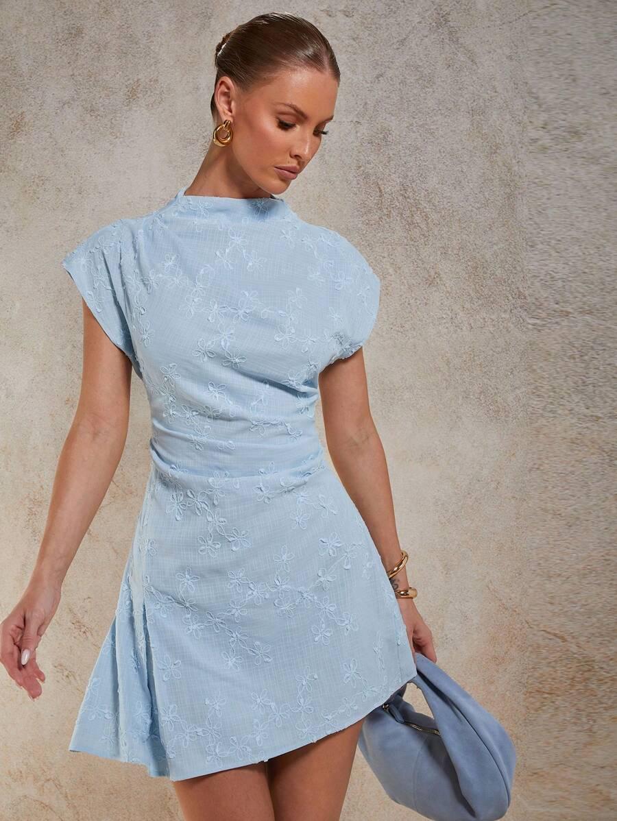 NIEBIESKA MINI SUKIENKA