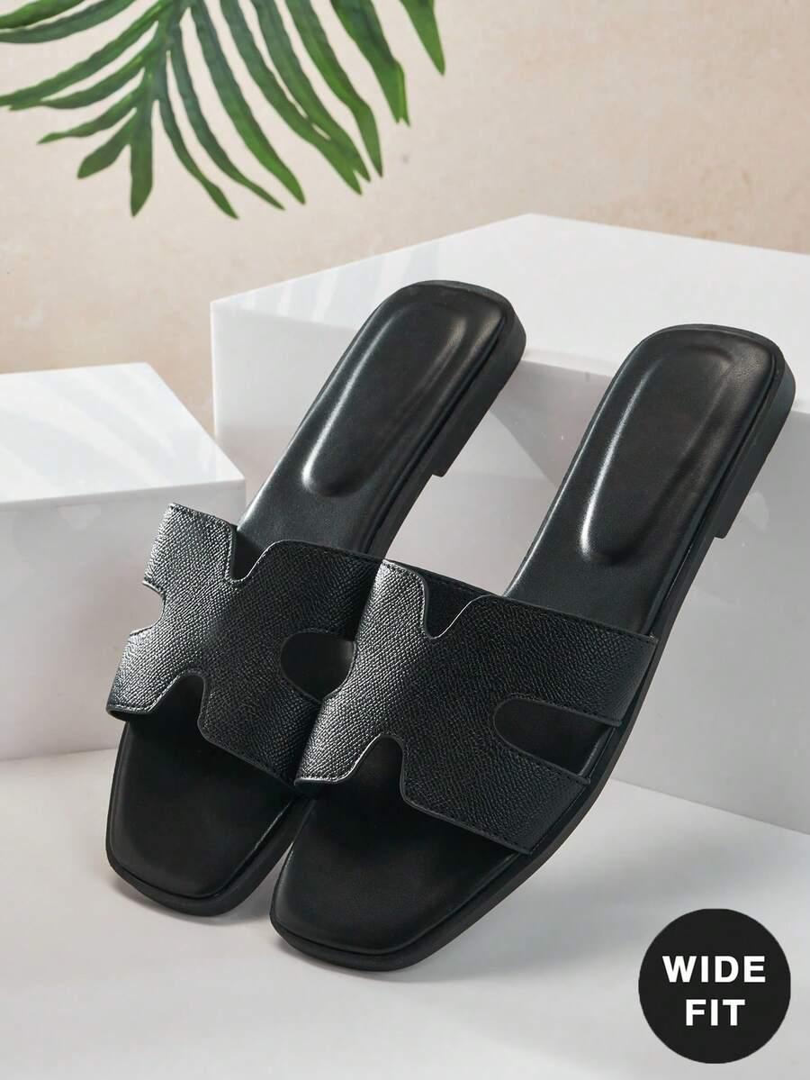 CZARNE KLAPKI CASUAL