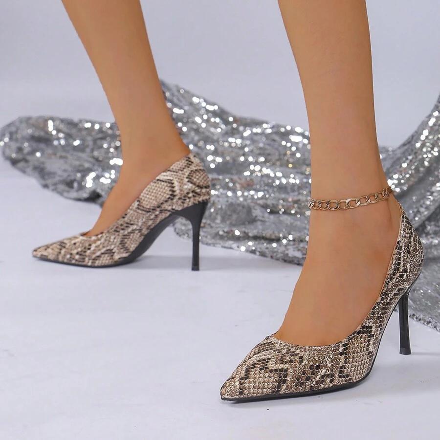 czółenka obcas animal print
