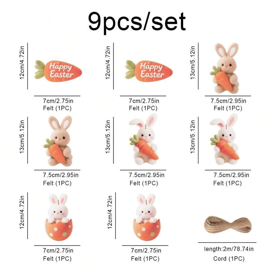 Ozdobne zawieszki 8-pack