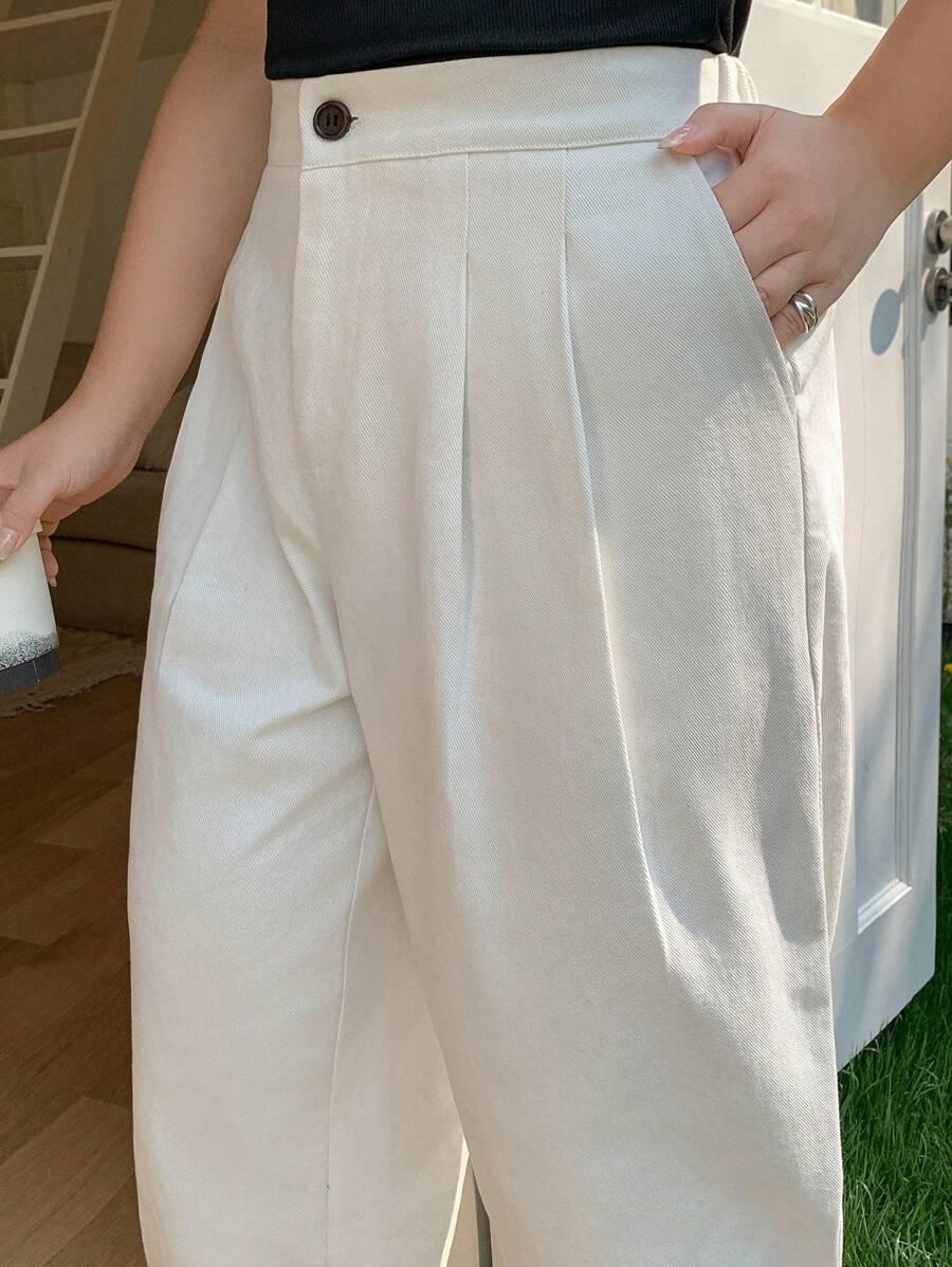 BIAŁE SPODNIE JEANS