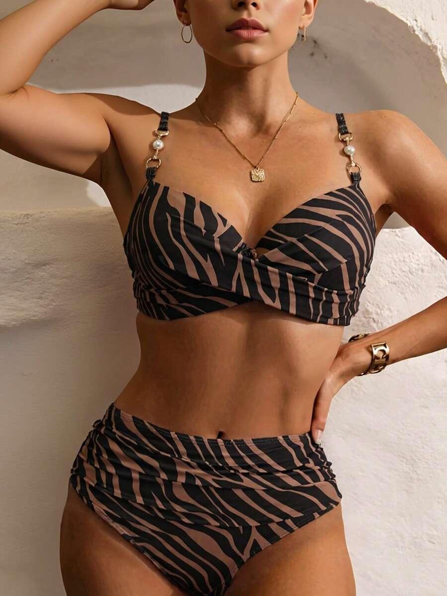 GÓRA OD BIKINI animal print