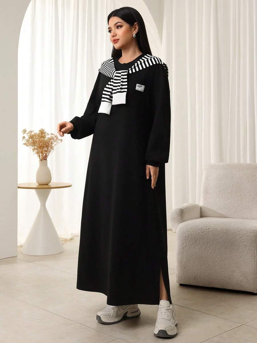 dresowa sukienka maxi