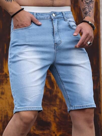 niebieskie spodenki jeans 