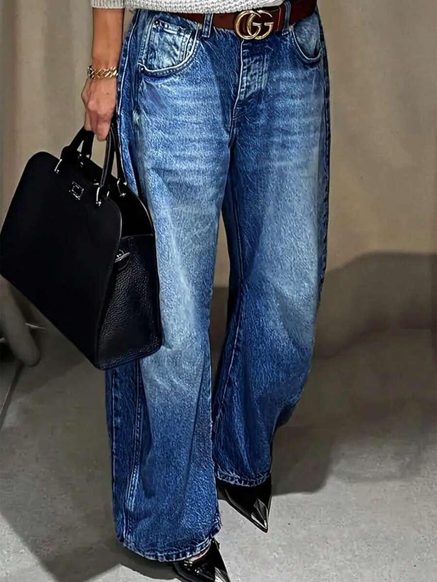 NIEBIESKIE SPODNIE JEANS